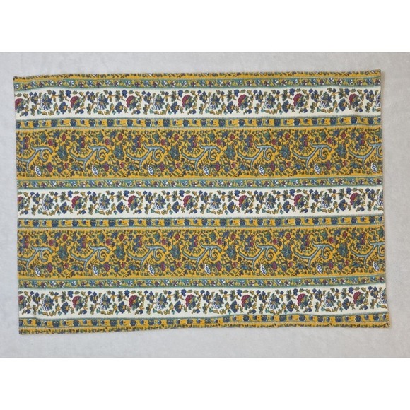 x8 VTG Williams Sonoma French Country Yellow Blue Cotton Placemats India - Picture 1 of 7